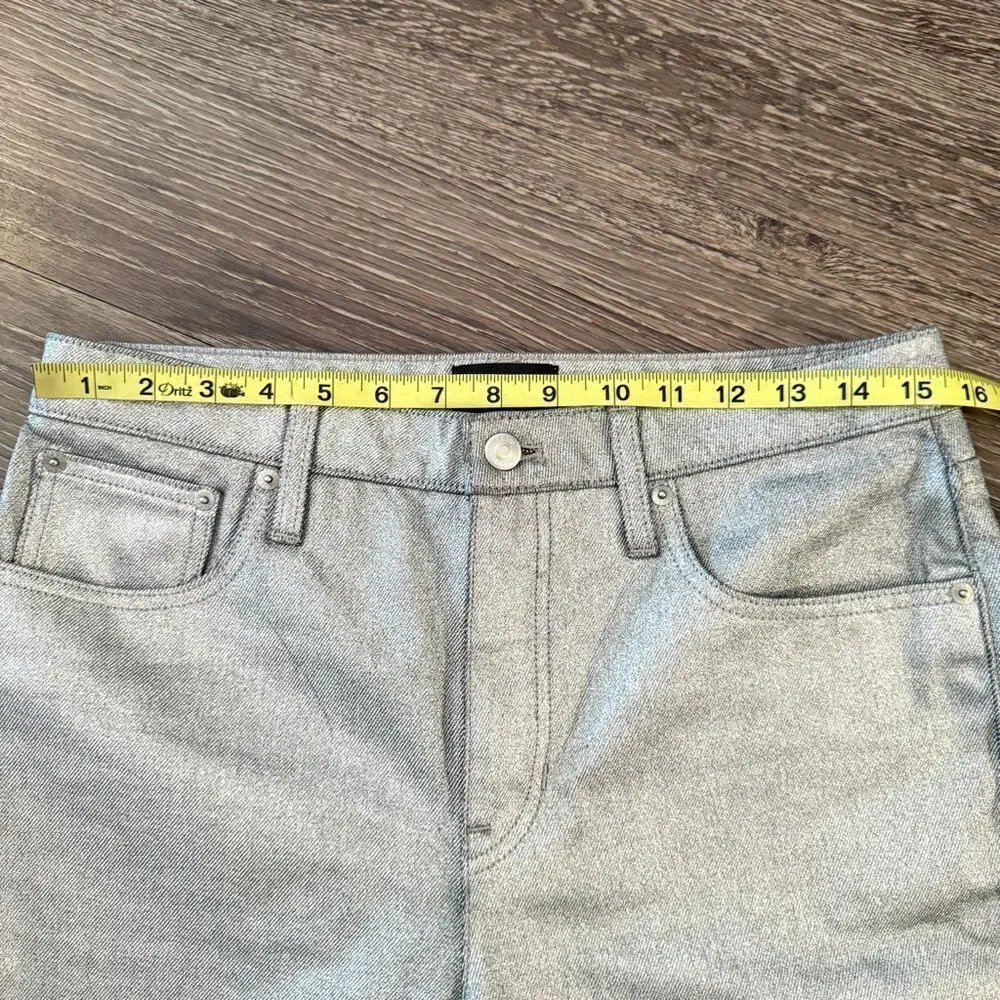 J. Crew Collection slouchy-straight jean in silver